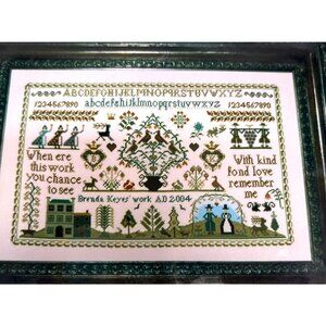 Kind Fond Love Cross Stitch Sampler Pattern By Brenda Keyes 317x189 Stitches